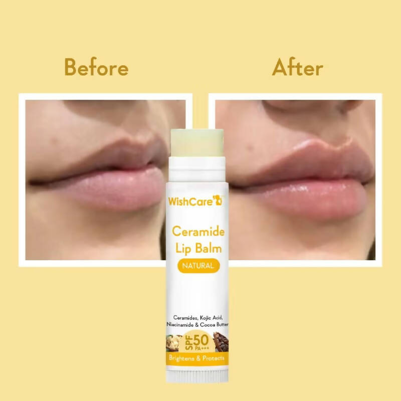 Wishcare Ceramide Lip Balm with SPF50 PA+++ - Natural | Grocsy