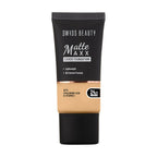 Swiss Beauty Matte Maxx Cover Foundation with Hyaluronic Acid & Vitamin E - 6 Deep Warm | Grocsy