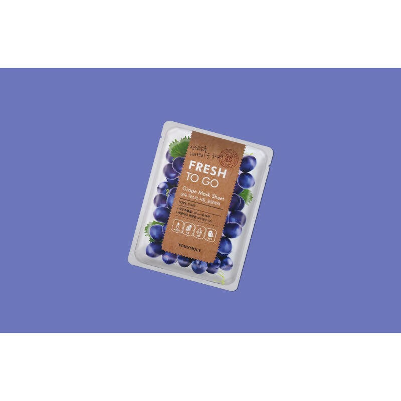 Tonymoly Fresh To Go Grape Mask Sheet Pore Care - Korean Skincare | Grocsy