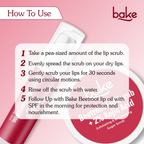Bake Kojic Acid Beetroot Lip Kit With Lip Balm SPF 25 & Lip Scrub For Dark & Pigmented Lips | Grocsy
