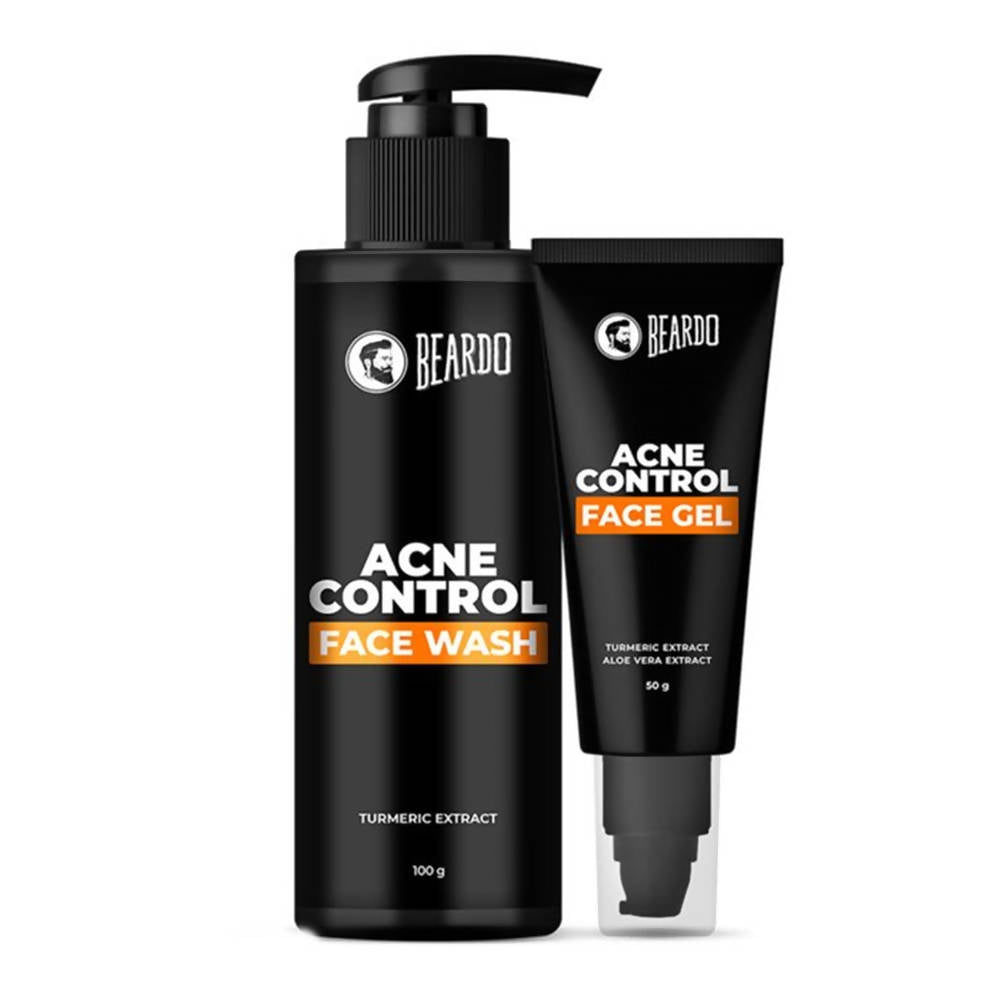 Beardo Acne Control Face Wash & Acne Control Face Gel Combo | Grocsy