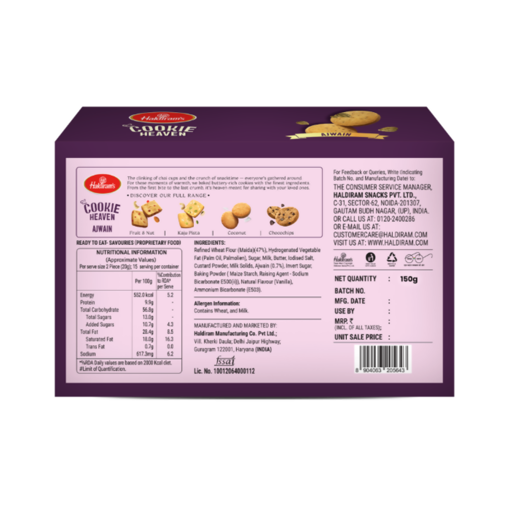 Haldiram's Ajwain Cookies | Grocsy