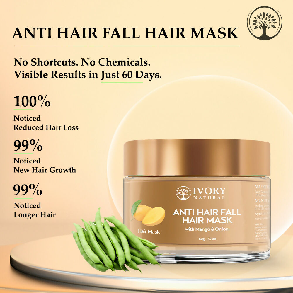 Ivory Natural Hair Fall Hair Mask - Loss Of Hair Control For Both Men & Women | Grocsy