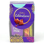 2 Stone Work Rakhis and Cadbury Celebrations Box | Grocsy