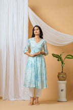 Joban Fashion Blue Tie & Dye Kurta Pant Set | Grocsy