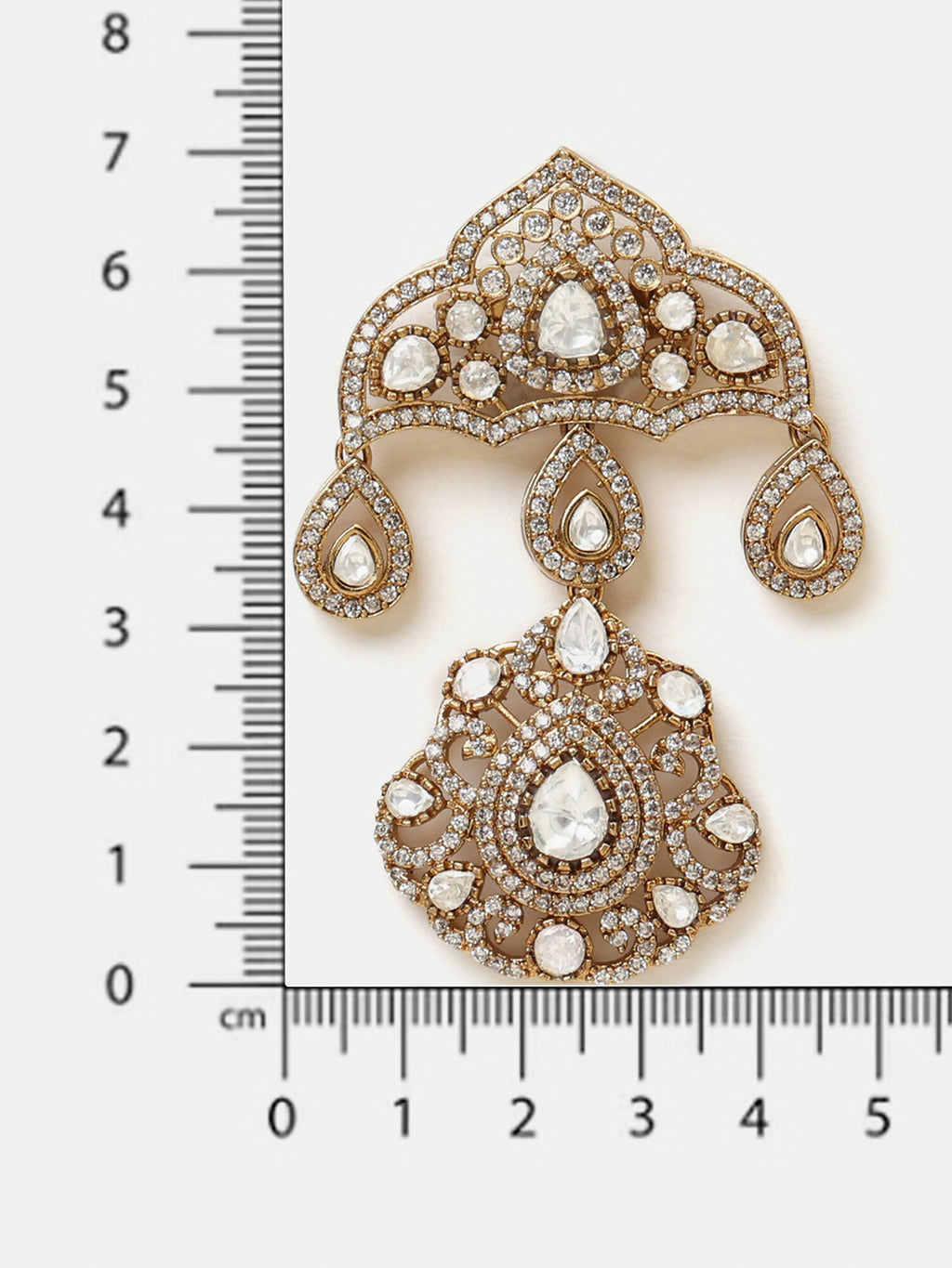 Ruby Raang Chaand Jhoomar Brooch | Grocsy