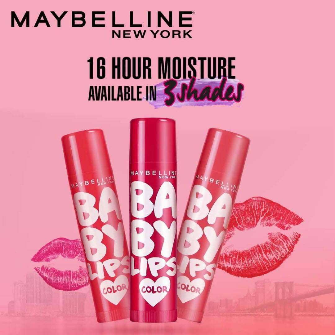 Maybelline New York Baby Lips Pink Lolita & Cherry Kiss Lip Balms Combo | Grocsy