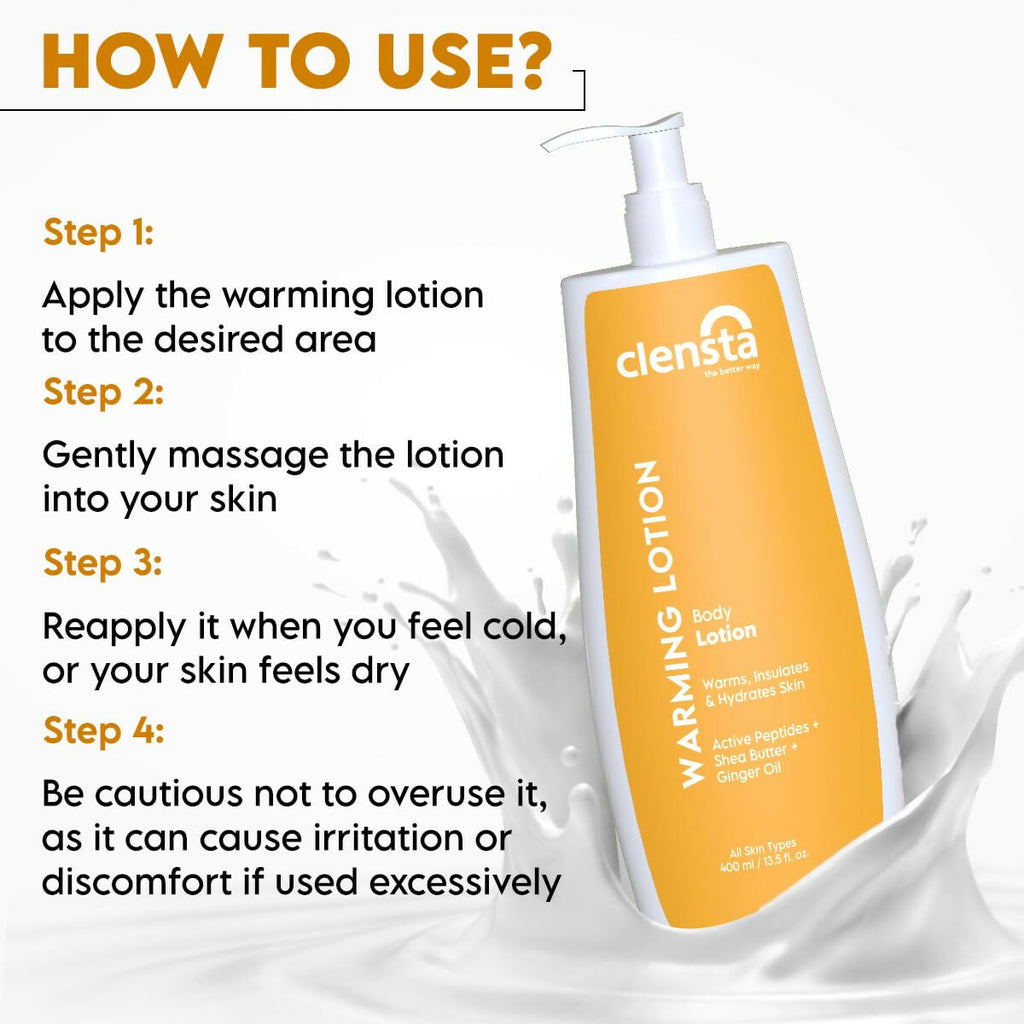 Clensta Warming Body Lotion With Ginger Oil | Grocsy