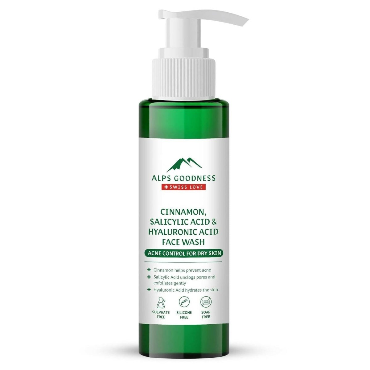 Alps Goodness Cinnamon, Salicylic Acid & Hyaluronic Acid Facewash | Grocsy