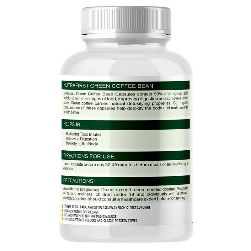 Nutrafirst Green Coffee Bean Extract Capsules | Grocsy