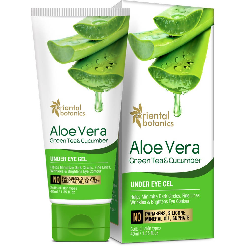 Oriental Botanics Aloe Vera, Green Tea & Cucumber Under Eye Gel | Grocsy