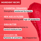 Dot & Key Barrier Repair Hydrating Lip Balm SPF 50 With Ceramides & Peptides Strawberry Red | Grocsy