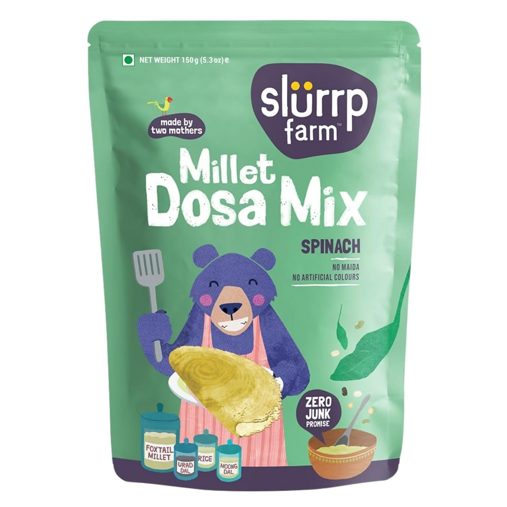 Slurrp Farm Spinach And Beetroot Millet Dosa Mix Combo | Grocsy