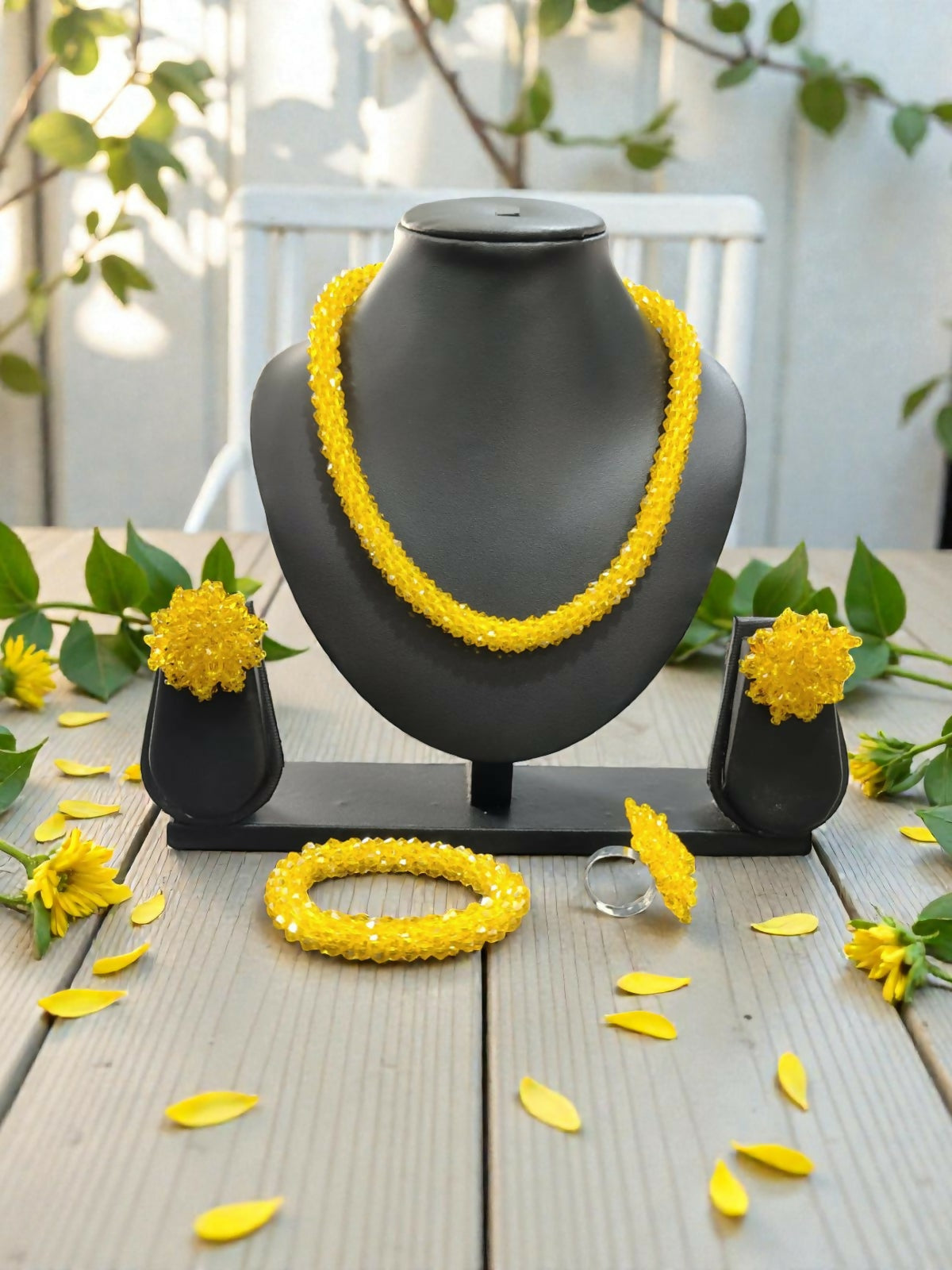 Inhanns Rangshine 4-In-1 Crystal Glam Set - Handmade - Yellow | Grocsy