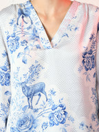Myshka Women's White Printed Top | Grocsy