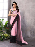 Aafreen Partywear Designer Baby pink Georgette Fancy Saree | Grocsy