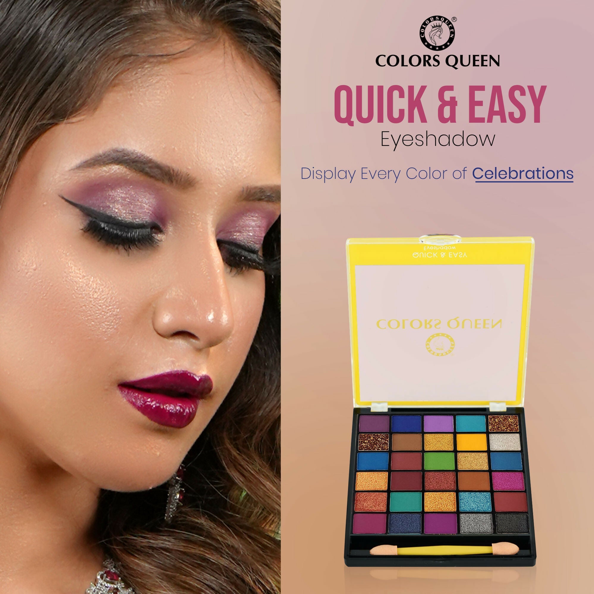 Colors Queen Quick & Easy Eyeshadow Multicolor - 02 | Grocsy