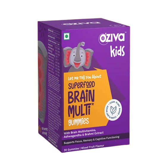 OZiva Kids Superfood Brain Multi Gummies | Grocsy