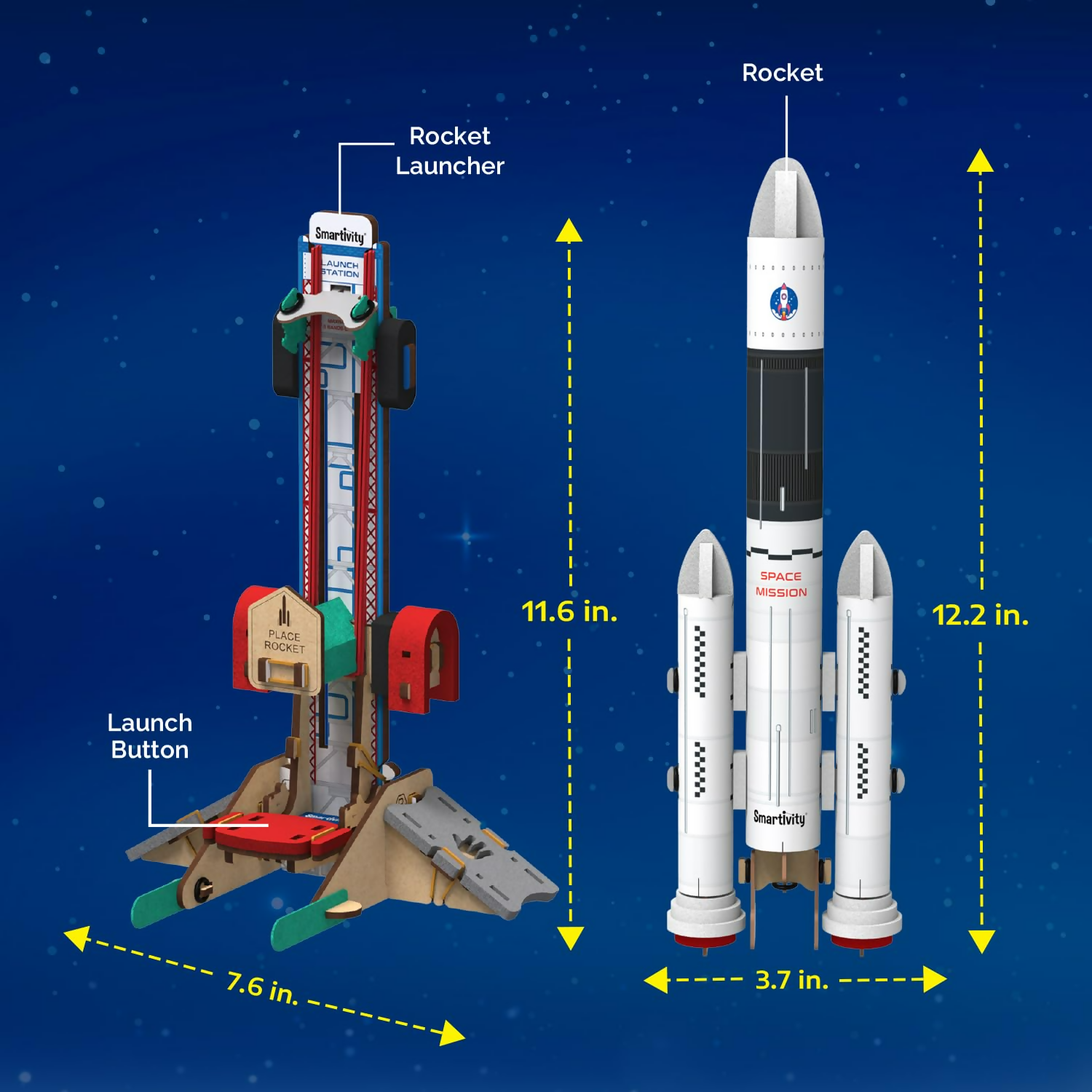 Smartivity Rocket Launcher Kit for Kids 6, 7, 8, 9, 10, 11, 12 Years Old | Grocsy