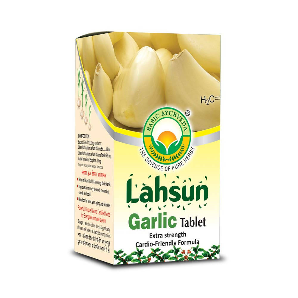 Basic Ayurveda Lahsun Garlic Tablet | Grocsy