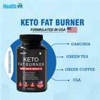 Healthvit Keto Fat Burner With Garcinia, Green Tea, Green Coffee Capsules | Grocsy
