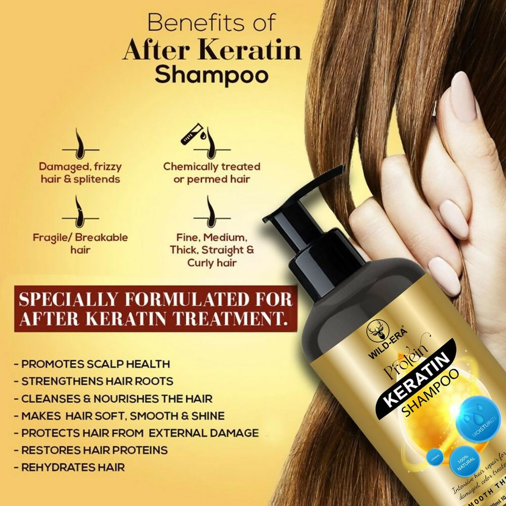 Wildera Keratin Smooth Shampoo with Keratin and Argan Oil | Grocsy