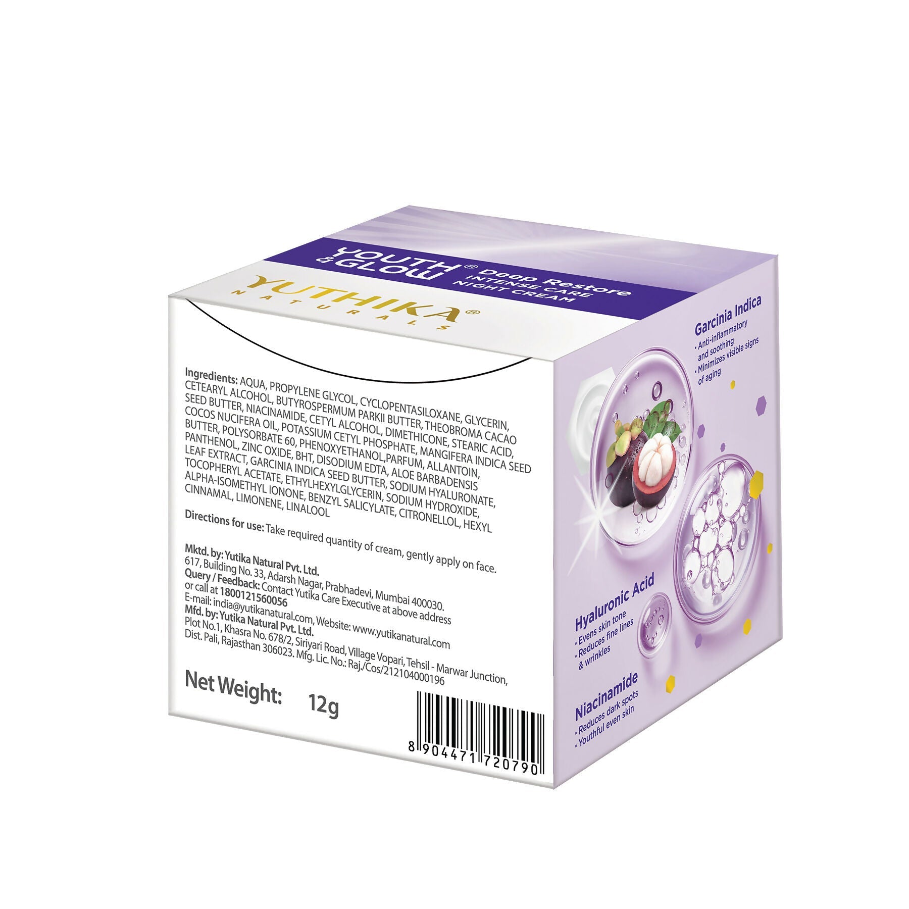 Yuthika Youth & Glow Deep Restore Night Cream For Women | Grocsy