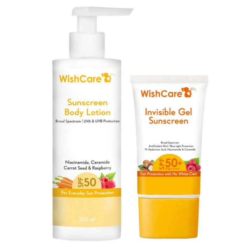 Wishcare Ceramide Sunscreen Kit - SPF 50 Broad Spectrum - PA+++ UVA & UVB Protection | Grocsy