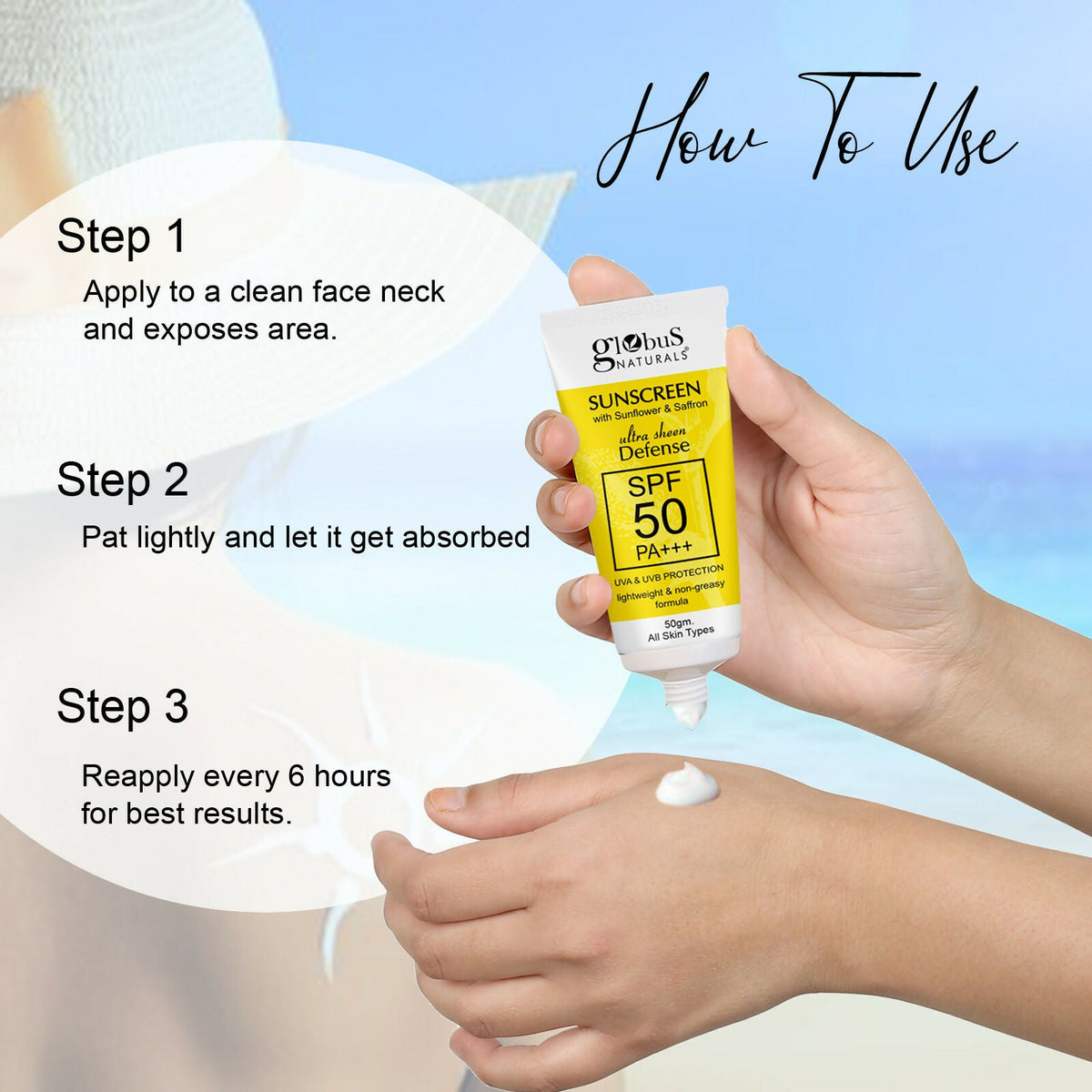 Globus Naturals Sunscreen with Ultra Sheen Defense | Grocsy