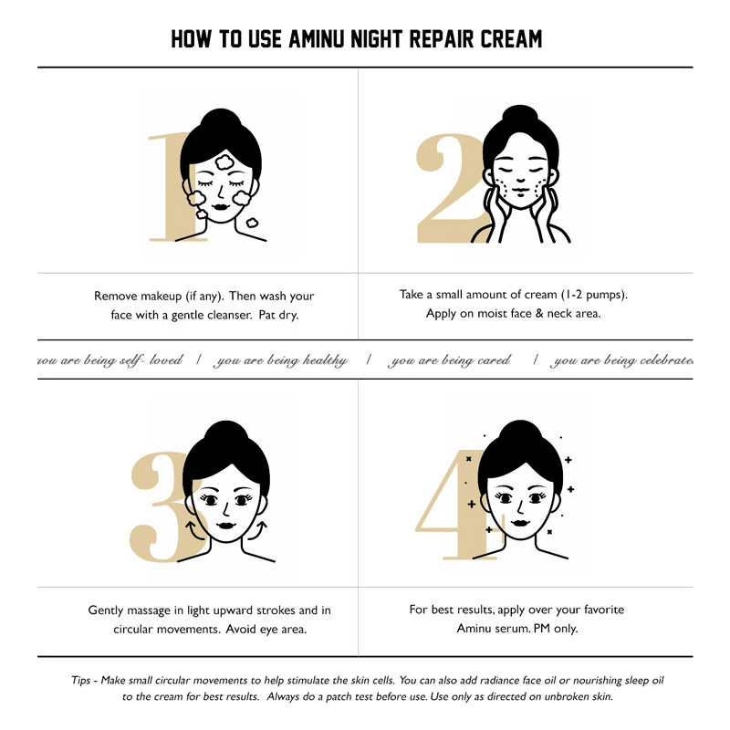 Aminu Night Repair Cream For Brightening & Even Skin Tone | Grocsy