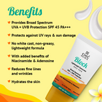 Chicnutrix Korean Skin Glow Protection Routine Combo - Chicnutrix Glow + Block Lightweight Sunscreen SPF 45 PA+++ | Grocsy