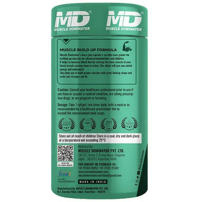 Muscle Dominator Mass Gain Capsules | Grocsy