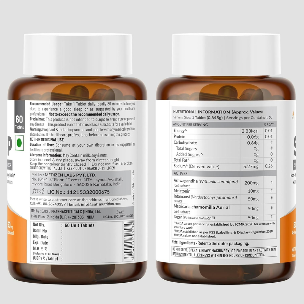 As-It-Is Atom Sleep Non-Addictive Sleep-Aid Veg Tablets | Grocsy