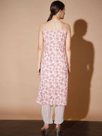 Myshka Women Pink Printed Kurta & Trousers | Grocsy