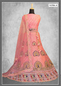 Peach Organza Silk Gota With Sequence Work Lahenga Choli - Nimaya Ishani | Grocsy