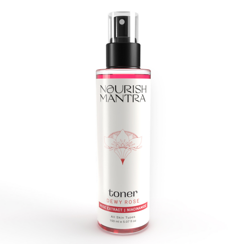 Nourish Mantra Dewy Rose Toner with Niacinamide & Vitamin B5 for Radiant | Grocsy