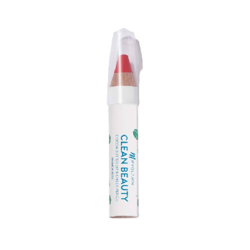 MYGLAMM Clean Beauty Cocoa Butter Lip & Cheek Pencil - French Rose | Grocsy