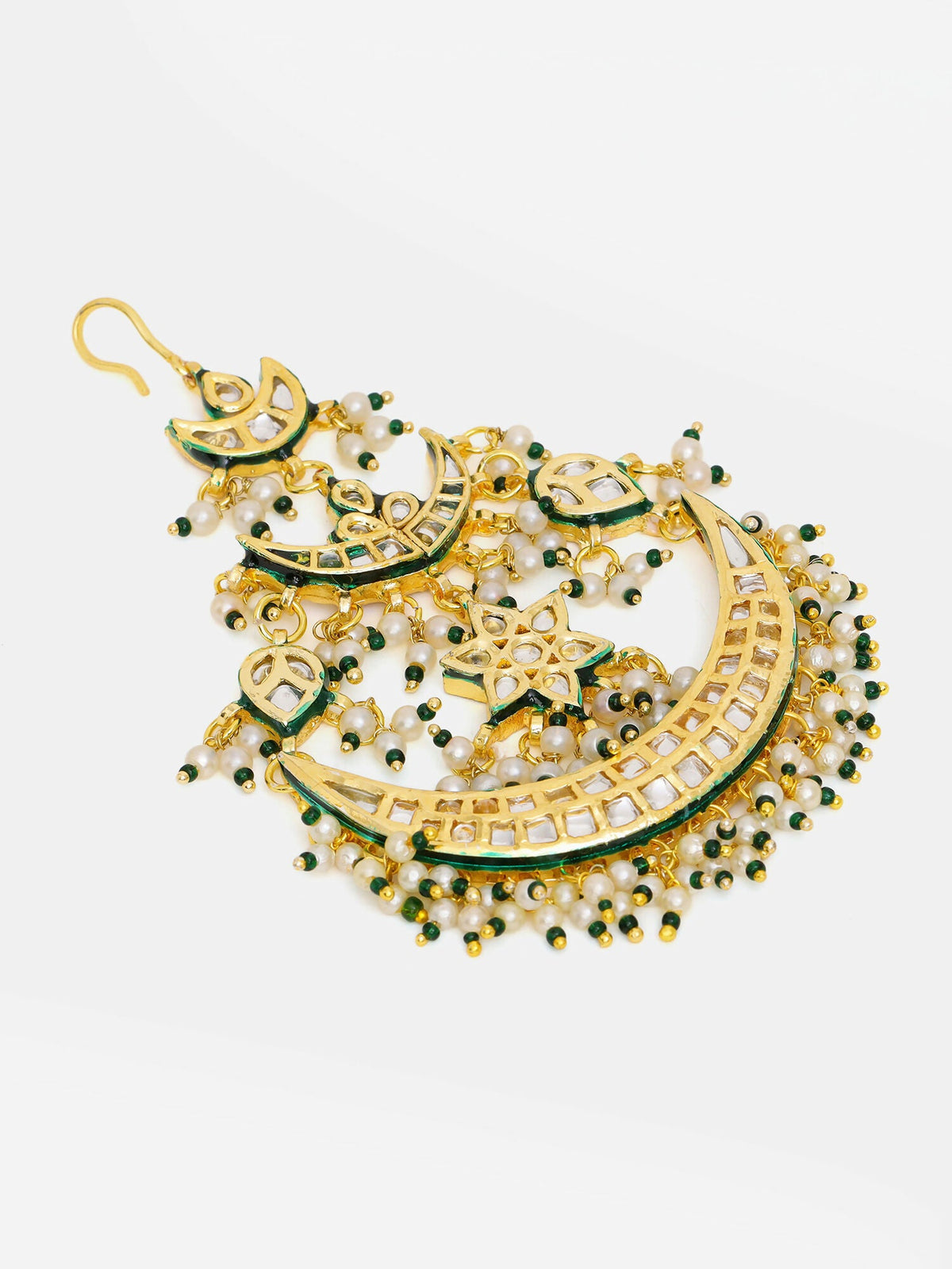 Ruby Raang 22k Gold Polished Kundan Passa | Grocsy