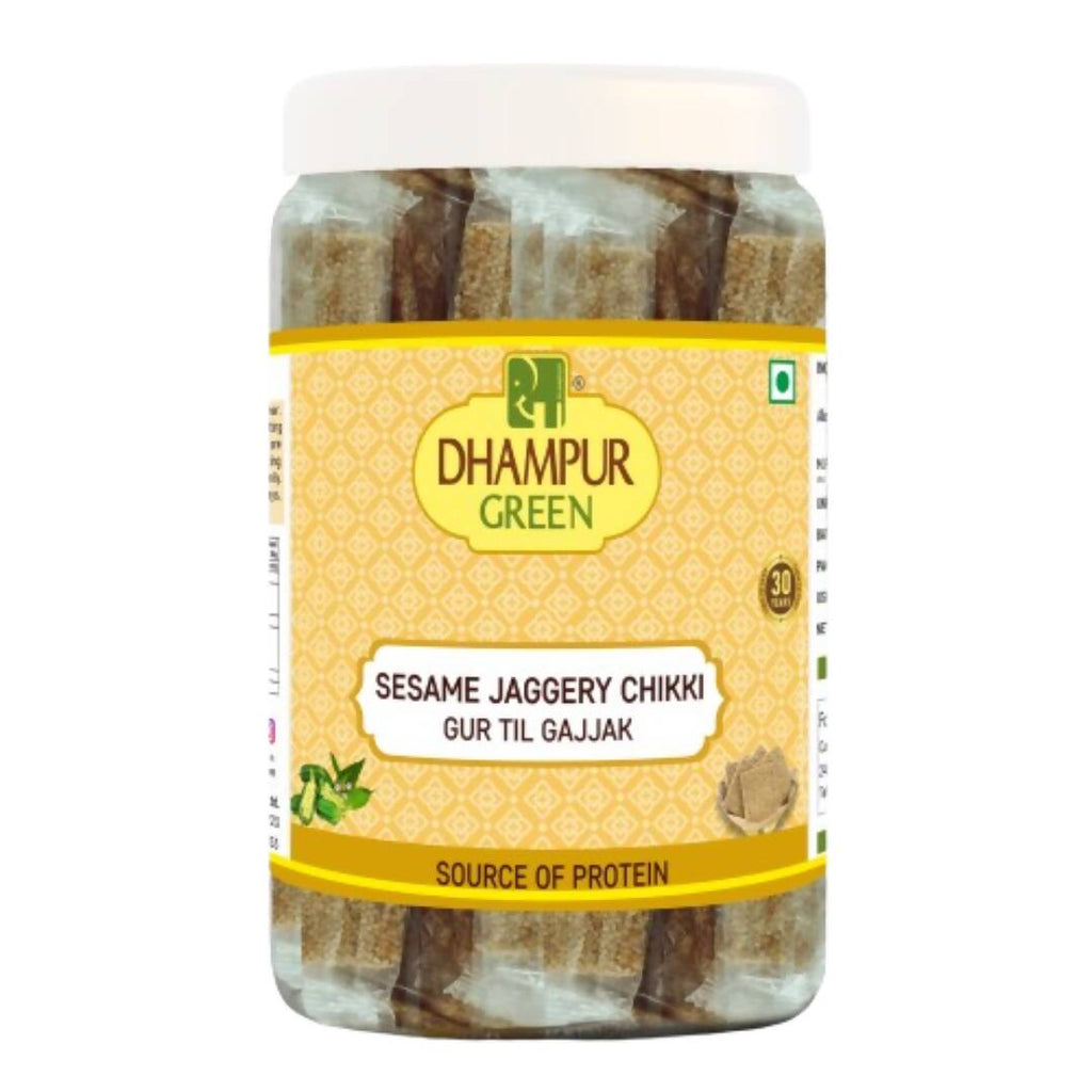 Dhampur Green Sesame Jaggery Chikki | Grocsy