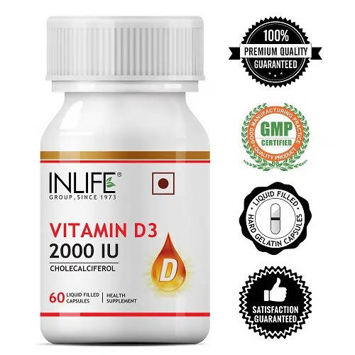 Inlife Vitamin D3 2000 IU Capsules | Grocsy
