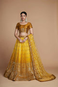 Jyoti Fashion Women's Mustard Heavy Chinon Sequins Embroidered Designer Lehenga Choli Set | Grocsy