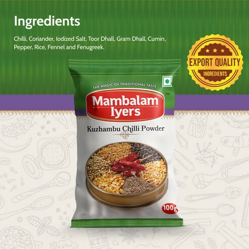 Mambalam Iyers Kuzhambu Chilli Powder | Grocsy