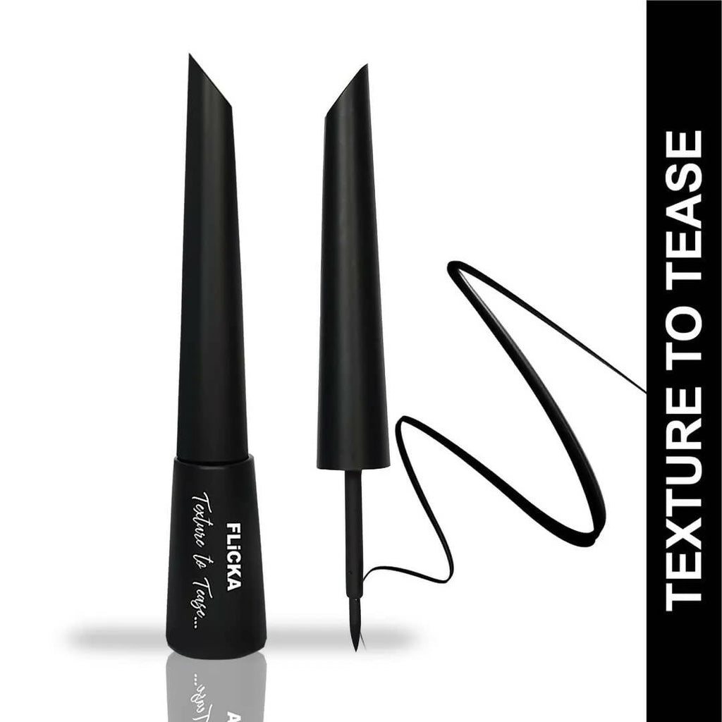 FLiCKA Texture to Tease Eye Pencil Liquid Eyeliner Black | Grocsy
