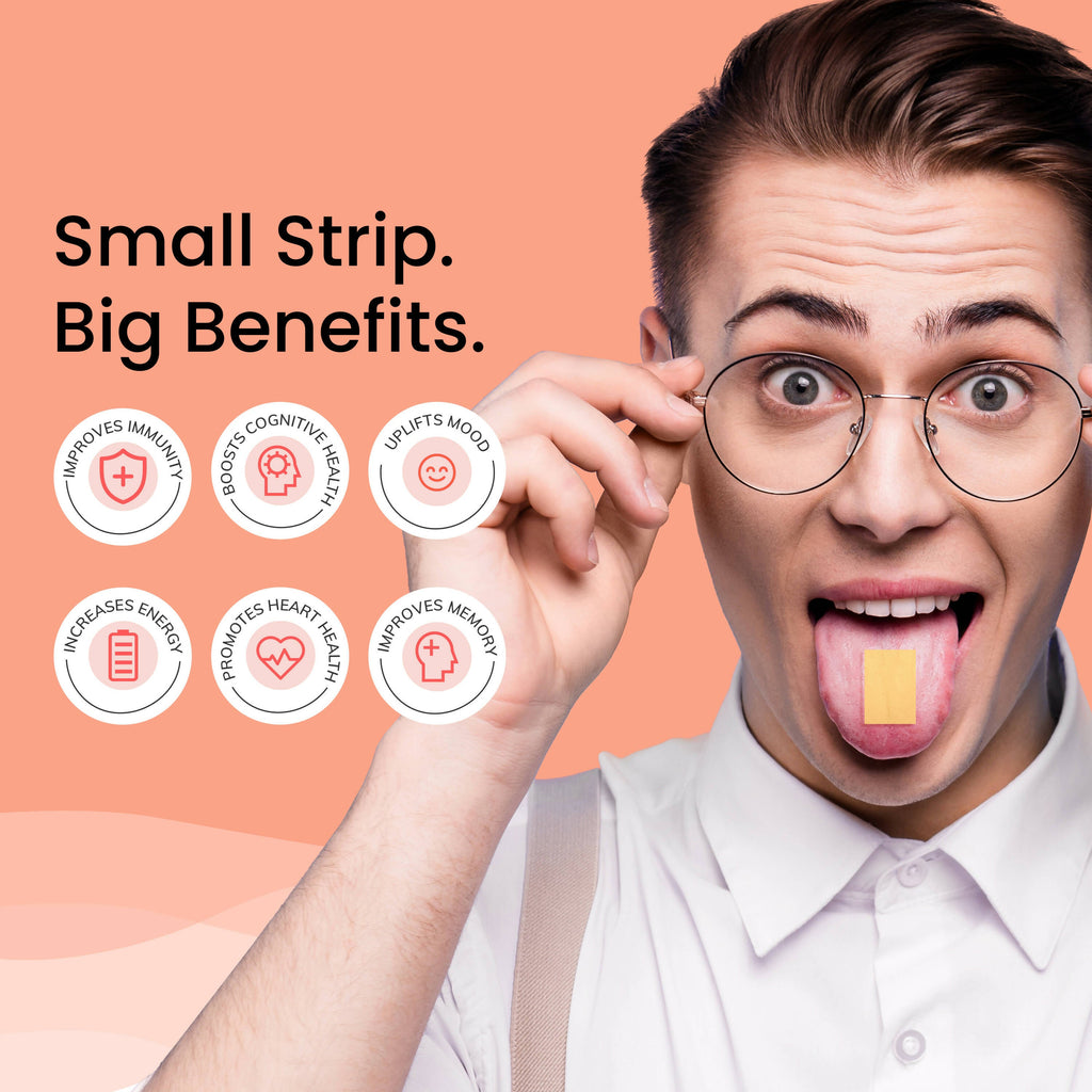Wellbeing Nutrition Melts Into Multivitamins Oral Strips-Divine Alphonso Mango Flavor | Grocsy