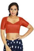 Aastha Fashion Women's Orange Art Silk Designer Traditional Readymade Blouse | Grocsy