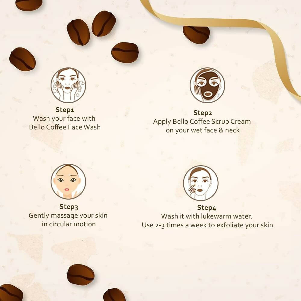 Bello Herbals Coffee Scrub Cream | Grocsy