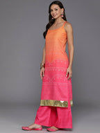 Ahalyaa Women's Traditional wear Kurta Set - Pink | Grocsy