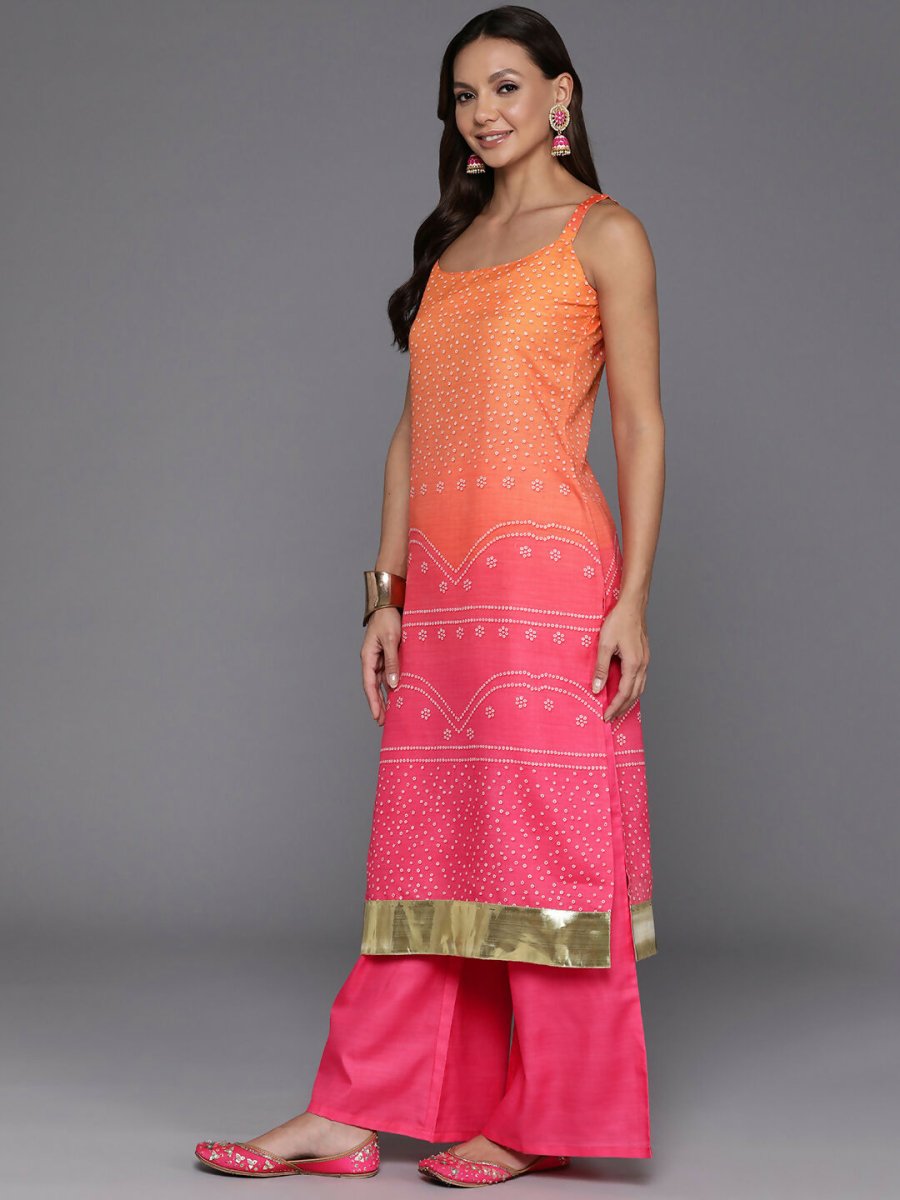 Ahalyaa Women's Traditional wear Kurta Set - Pink | Grocsy