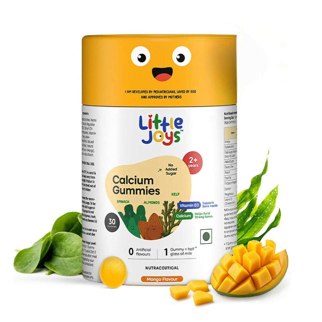 Little Joys Calcium Gummies for Kids (2+ years) -Mango Flavor | Grocsy