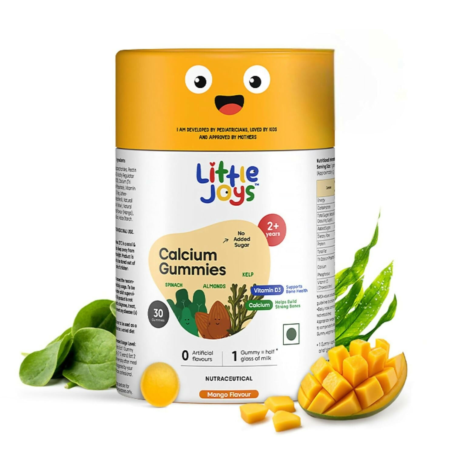 Little Joys Calcium Gummies for Kids (2+ years) -Mango Flavor | Grocsy